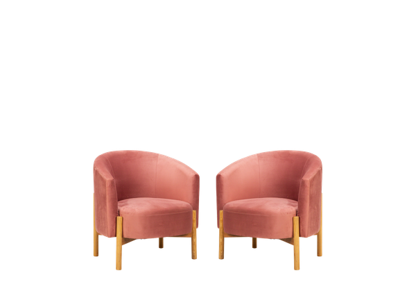 pair of mauve velvet armchair event rentals