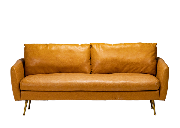 midcentury modern leather couch 