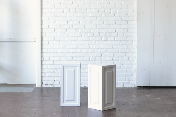 White Wooden Pedestals