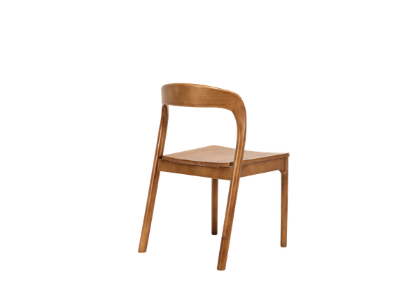 back of contemporary wood dining chair rental