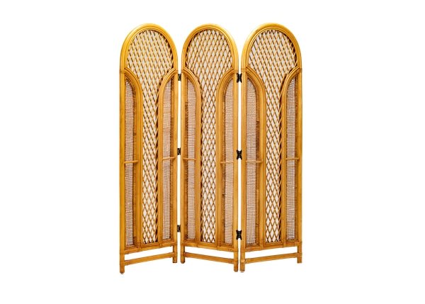 reeded bohemian room divider 