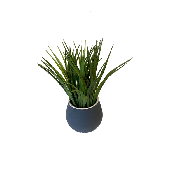 Faux Greenery Grass-Grey Base - Small