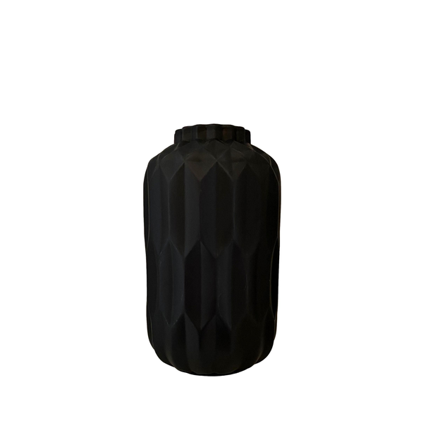 Geometric Black Vase