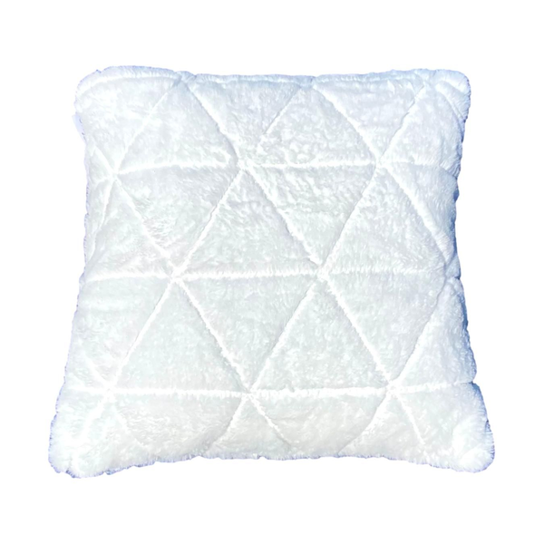 White "Triangle Pattern" Pillow