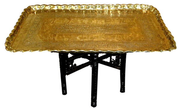 Large Brass Tray Table