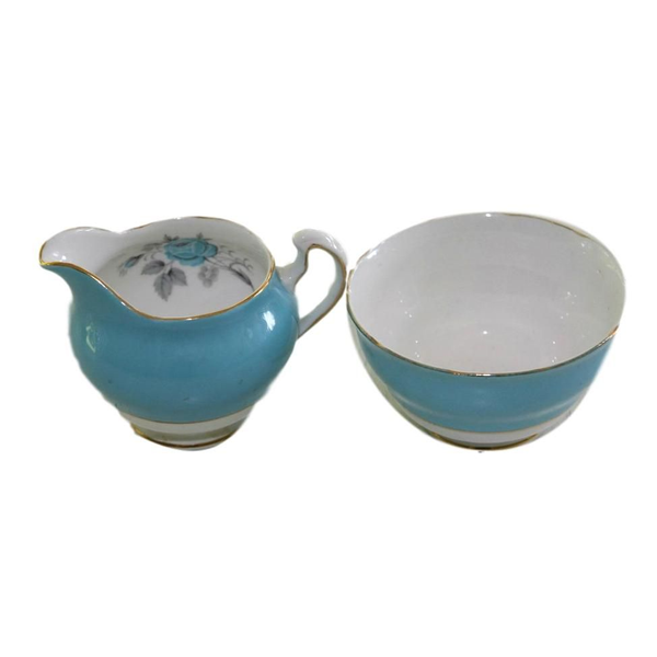 Blue Cream & Sugar Set