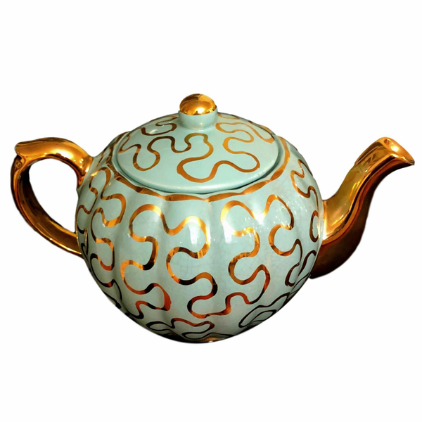 Vintage Blue-Green Teapot