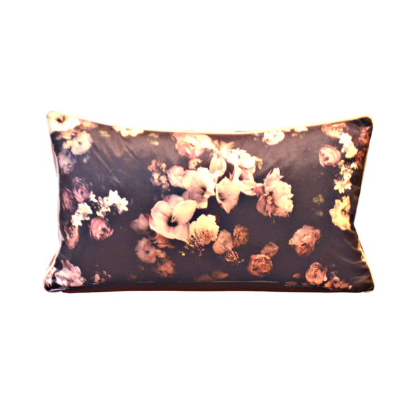 Moody Floral Oblong Pillow