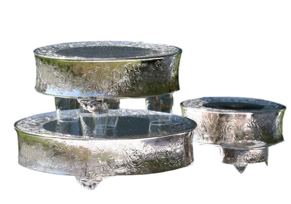 Silver Cake Stand - Medium