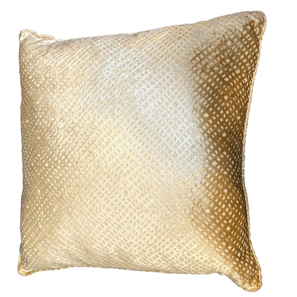 Gold Pillows with Mini Square Pattern