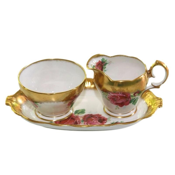 Roses Cream & Sugar Set