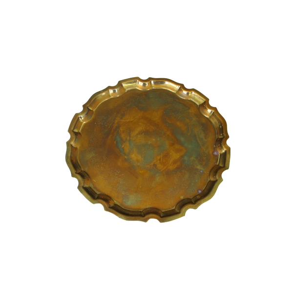 Vintage Gold Coloured Circle Tray