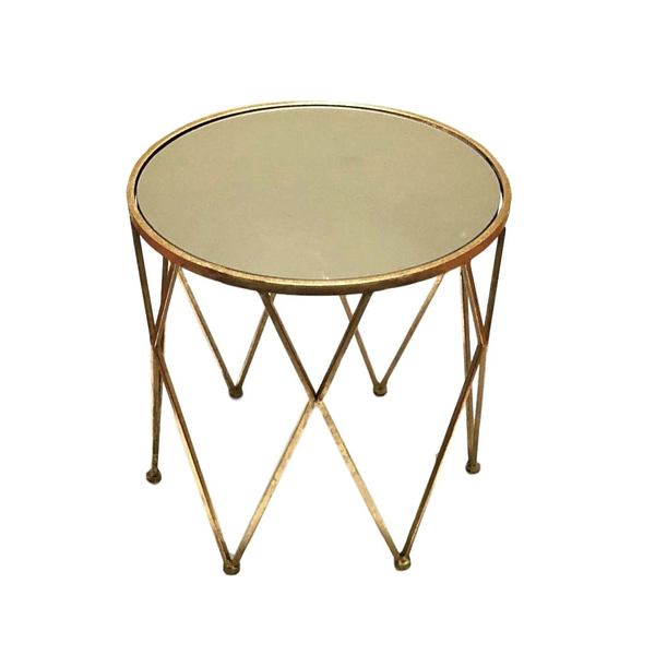 Small Gold "V" Table