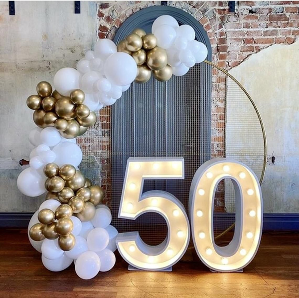 Giant Marquee Numbers - 44" High Example