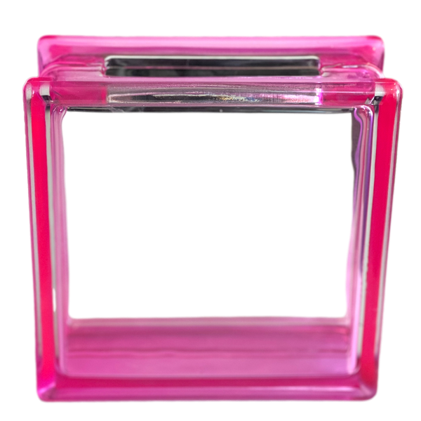 Hot Pink Glass Cube Vases