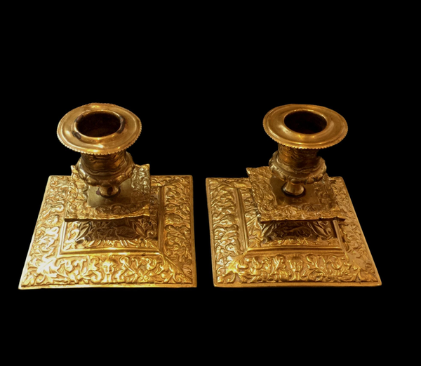  Brass Square Candle Holders B2023