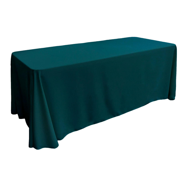 90" x 132" Dark Teal Tablecloth