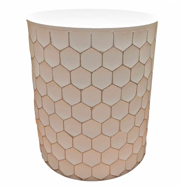 White and Gold Honeycomb Tables