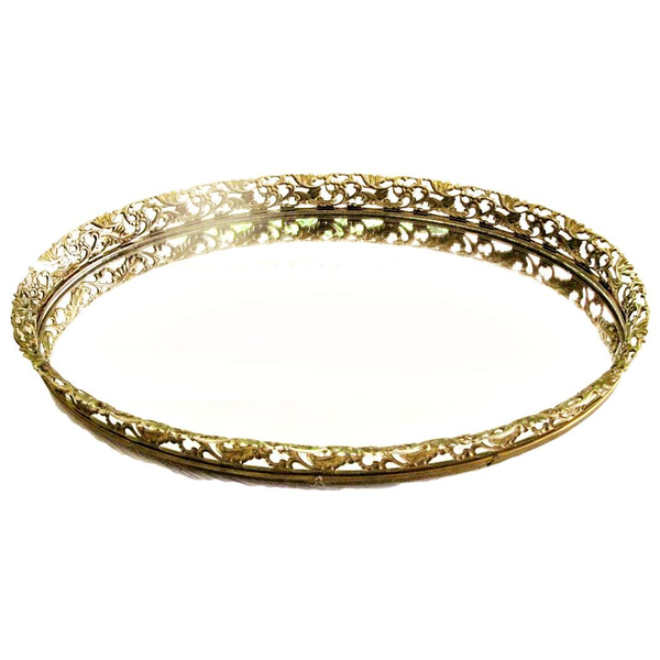 Gold Mirror Serving Tray