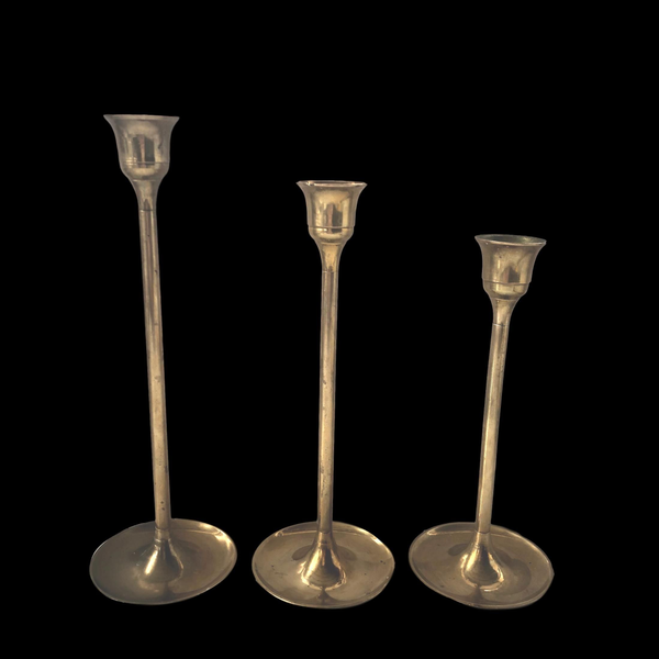 Brass Candlesticks Trio #B326