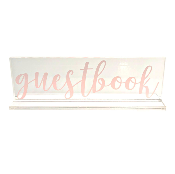Clear Acrylic "Guestbook" Sign
