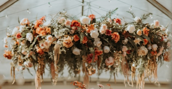 Faux Floral Chandelier