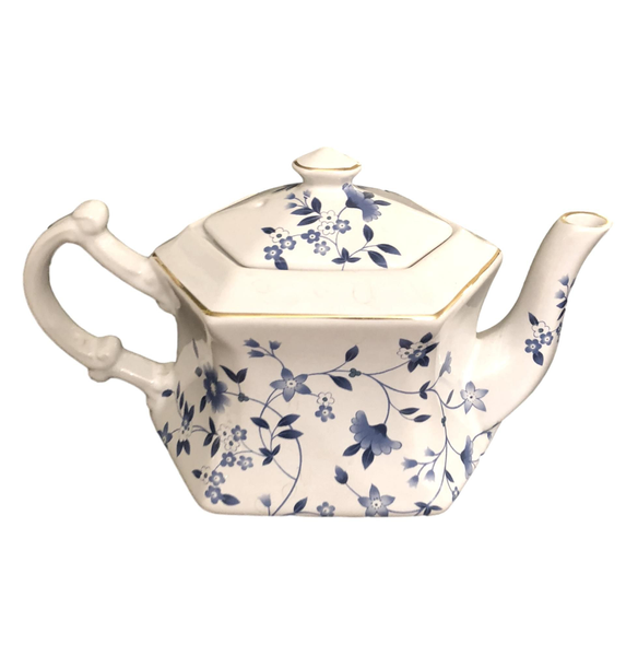 Vintage Blue and White Teapot