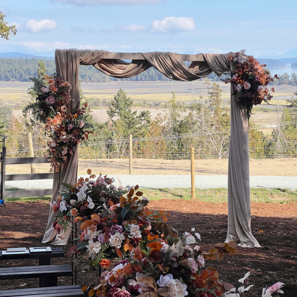 Light Taupe Velvet Backdrop Service