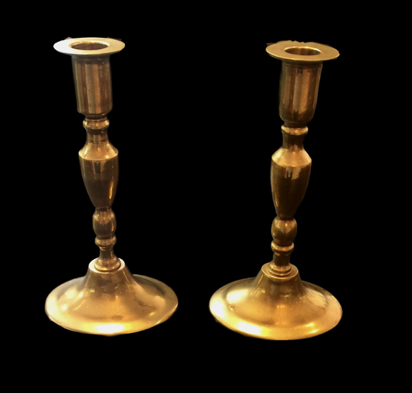 Oval Base #1 Brass Candlesticks # B2034