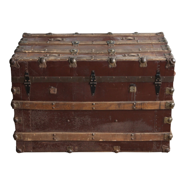 Brown vintage trunk