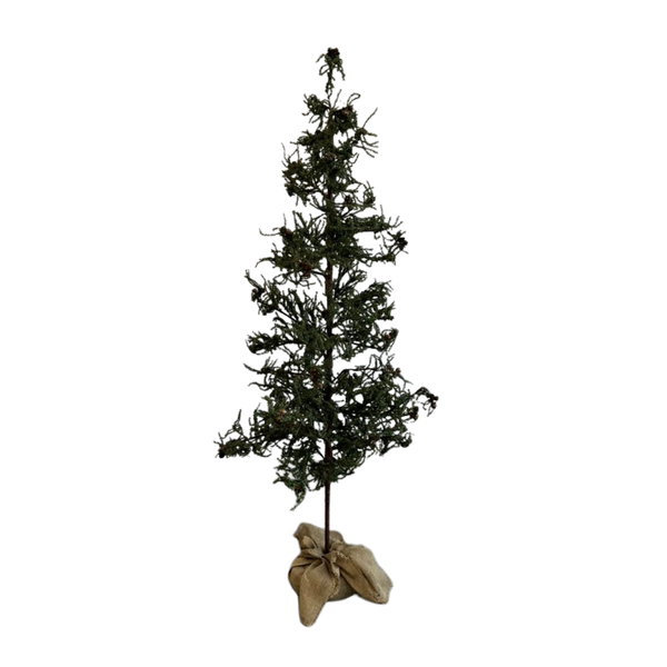 Rustic natural looking evergreen tree for holiday party rentals or home staging
