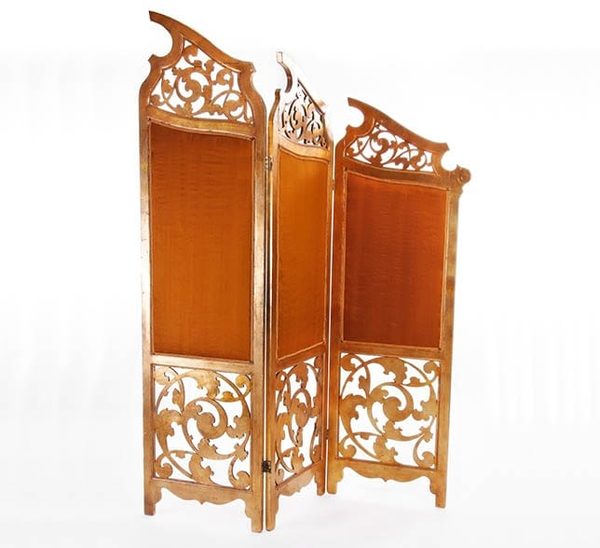 Vintage Gold Leaf Room Divider - So Staged