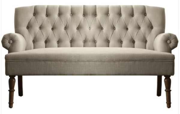 tufted back settee 