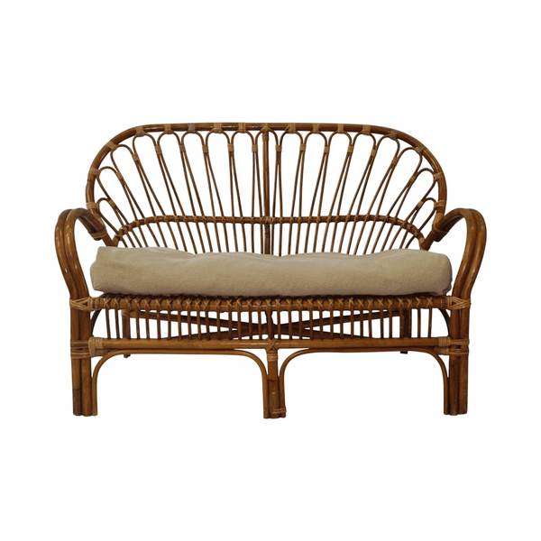 vintage rattan settee