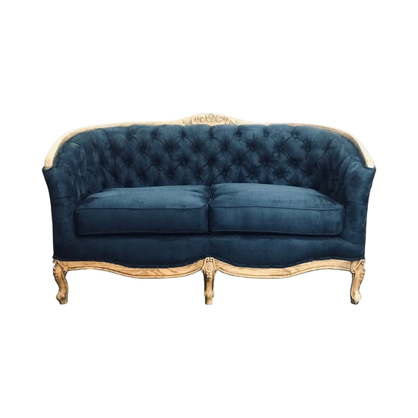 vintage royal  blue settee