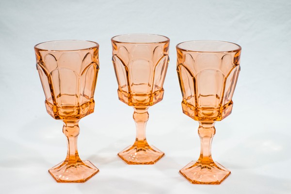 Pink Goblets Indigo Event Rentals