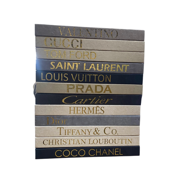 black and gold decorative louis vuitton books