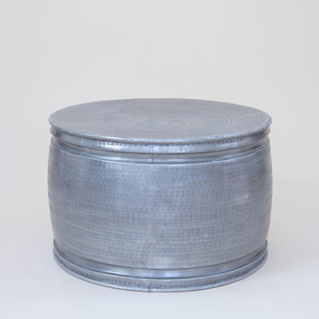 Galvanised Metal Side Table (Low)