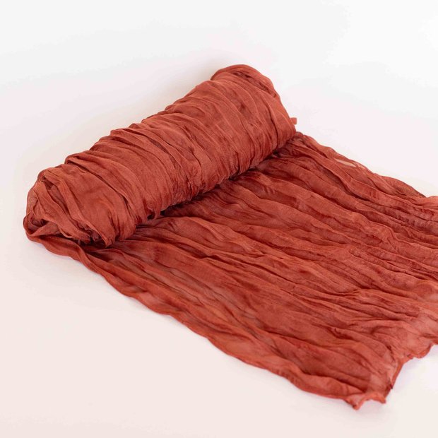 Burnt Orange Cheesecloth Table Runner