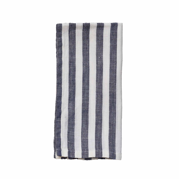 Blue Striped Linen Napkins