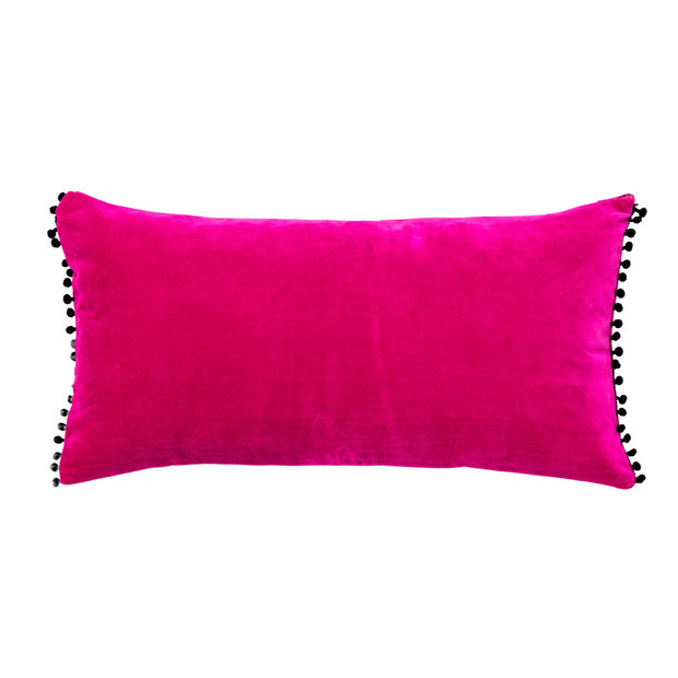 Hot Pink Velvet Scatter Cushion (rectangular)
