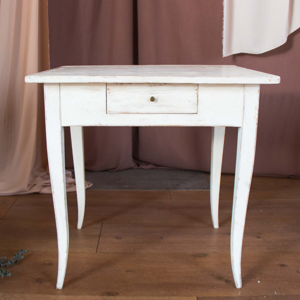 Distressed White Table