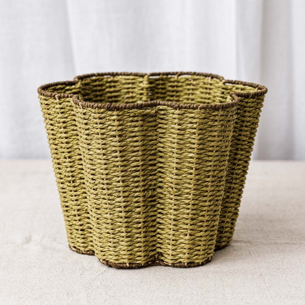 Scalloped Woven Basket