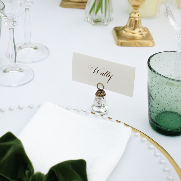 Antique Silver Place Name Holders
