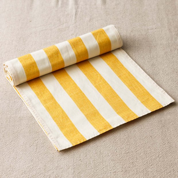 Yellow Stripe Table Runner