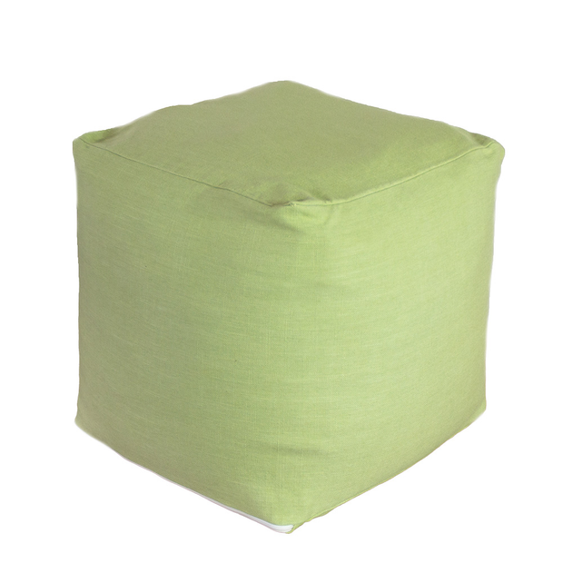 Lime Green Linen Pouffe