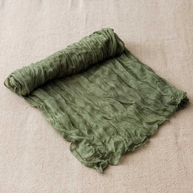 Sage Green Cheesecloth Runner