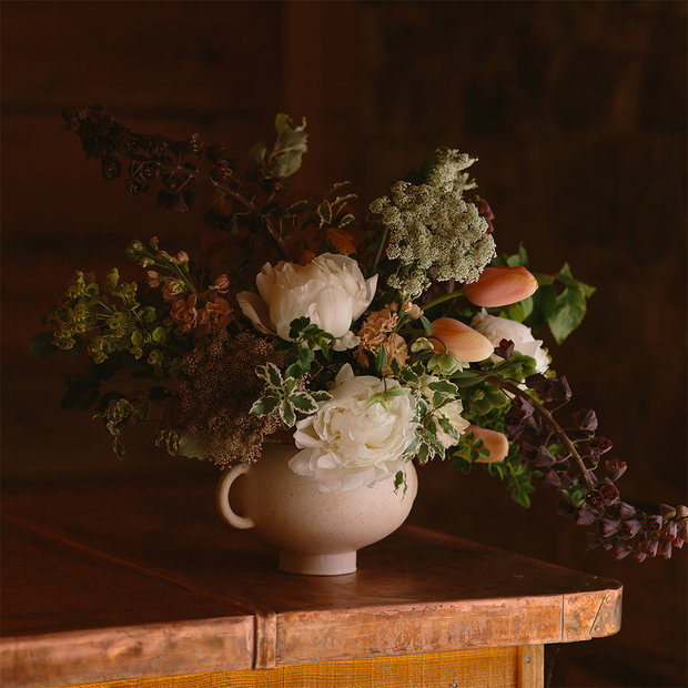 Speckled Ceramic Flower Urn