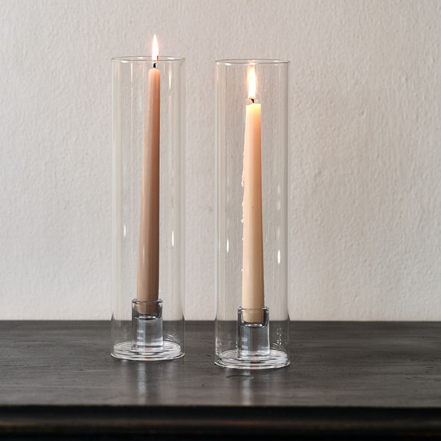 Glass Candle Chimney & holder