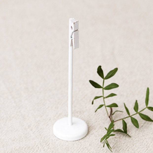 White Table Name Holder